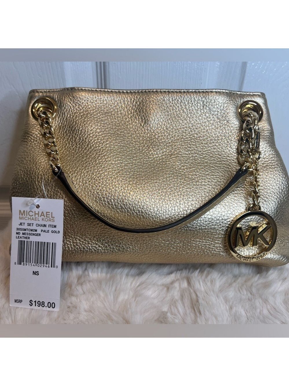 MICHAEL KORS JET SET CHAIN CROSSBODY SHOULDER LEATHER BAG